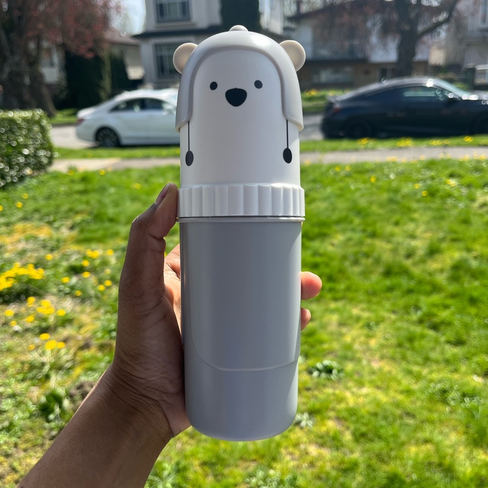 Cute Bear White Travel Mug - Picture 2 of 3